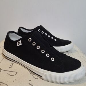 Hurley Chloe Womens Black Canvas Low Top Sneakers Size 7.5